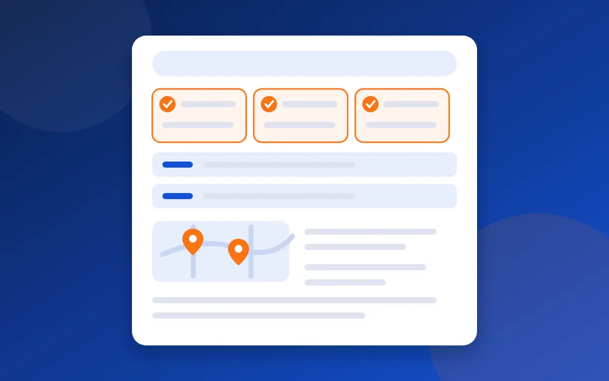 A Google results page with Local Services Ads at the top, search ads below, then the map pack and regular results